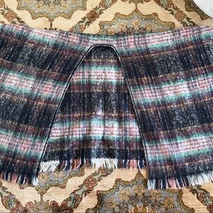 Anthropologie Multicolor Plaid Wrap